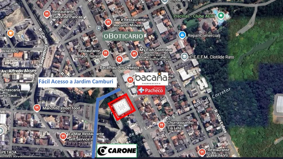 Mapa de localização do INIZIO Residencial
